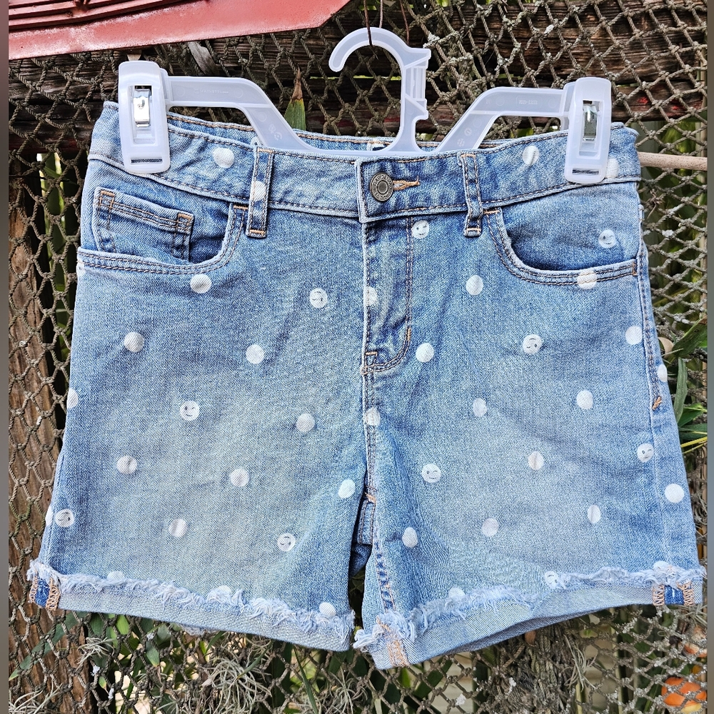 Gap Stretch Midi Denim Shorts 14 Regular polka Dot Wink Smile 😉